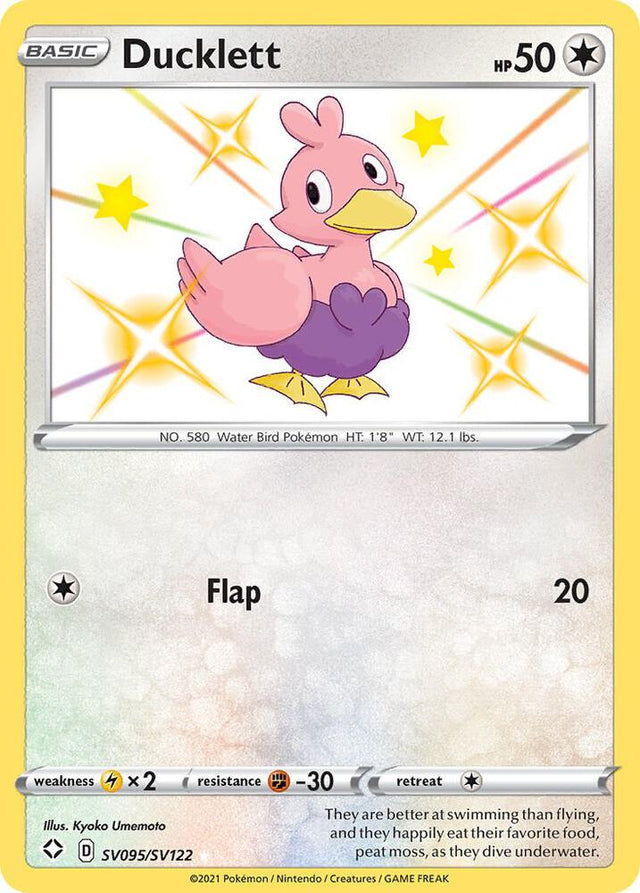 Ducklett SV095/SV122 - Pokemon TCG Shining Fates: Shiny Vault card