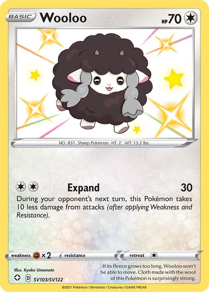 Wooloo SV103/SV122 - Pokemon TCG Shining Fates: Shiny Vault card