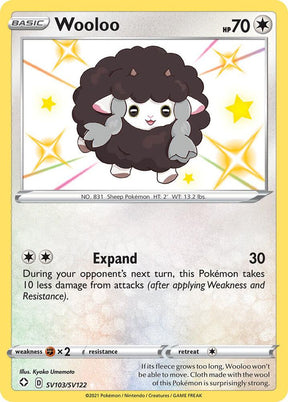 Wooloo SV103/SV122 - Pokemon TCG Shining Fates: Shiny Vault card