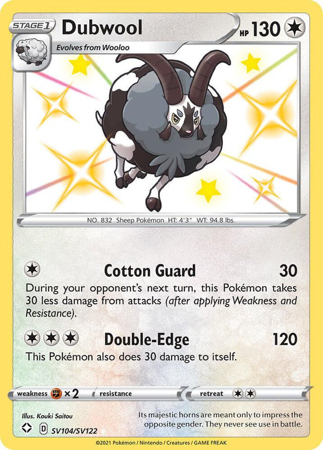 Dubwool SV104/SV122 - Pokemon TCG Shining Fates: Shiny Vault card