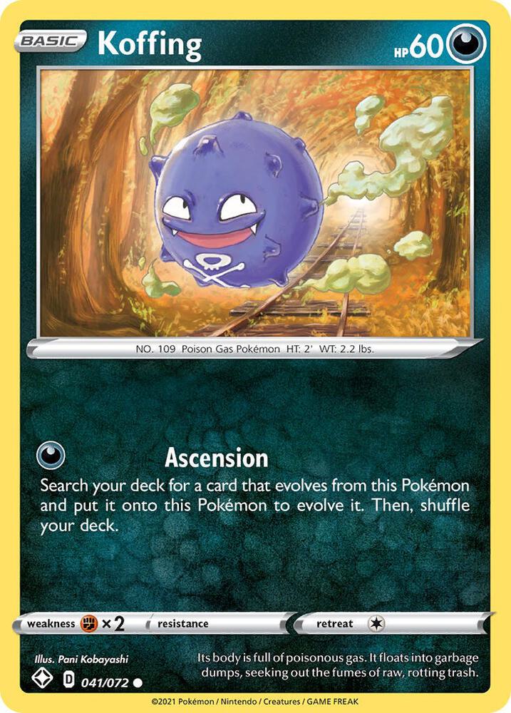 Koffing 041/072 - Pokemon TCG Shining Fates card