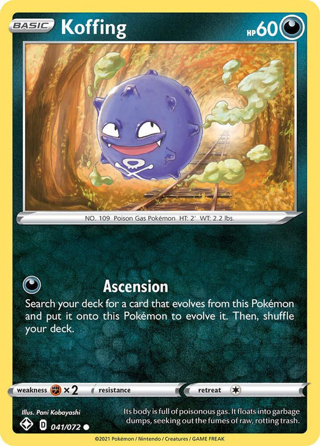 Koffing 041/072 - Pokemon TCG Shining Fates card