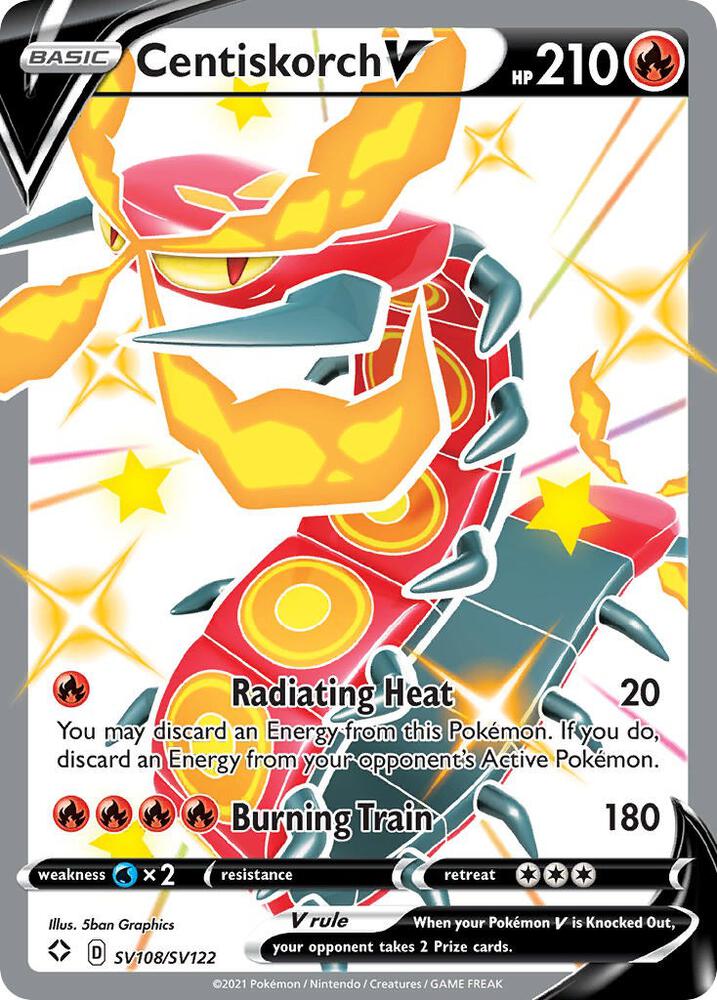 Centiskorch V SV108/SV122 - Pokemon TCG Shining Fates: Shiny Vault card