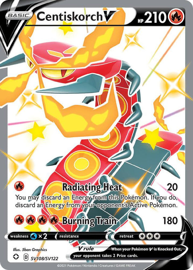Centiskorch V SV108/SV122 - Pokemon TCG Shining Fates: Shiny Vault card