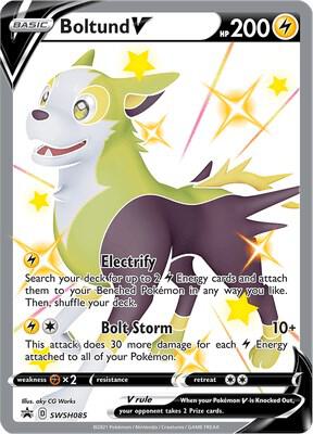 Boltund V SWSH085, Sword & Shield Promos, Holo, English Pokémon TCG card