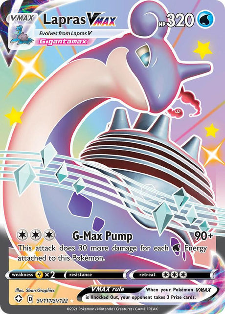Lapras VMAX SV111/SV122 - Pokemon TCG Shining Fates: Shiny Vault card