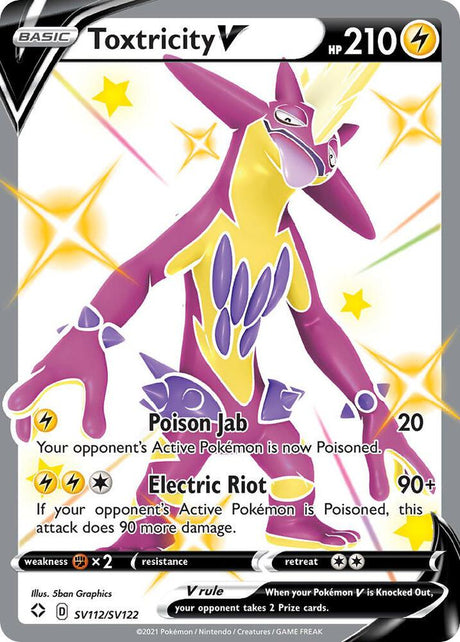 Toxtricity V SV112/SV122 - Pokemon TCG Shining Fates: Shiny Vault card