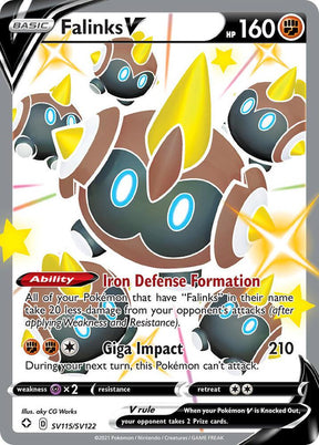 Falinks V SV115/SV122 - Pokemon TCG Shining Fates: Shiny Vault card