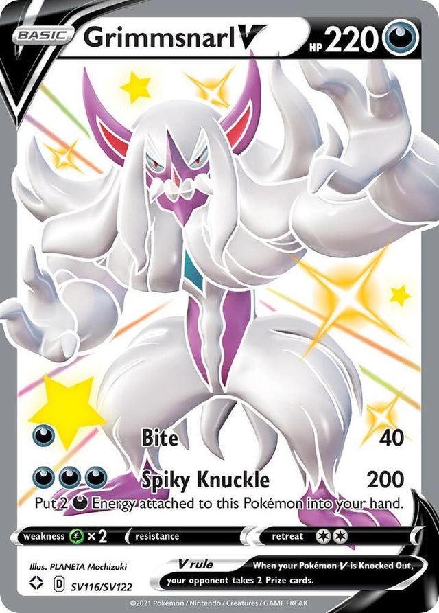 Grimmsnarl V SV116/SV122 - Pokemon TCG Shining Fates: Shiny Vault card