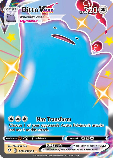 Ditto VMAX SV119/SV122 - Pokemon TCG Shining Fates: Shiny Vault card