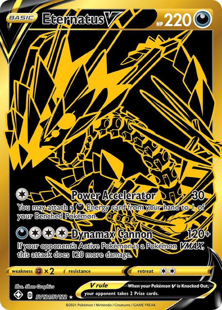 Eternatus V SV121/SV122 - Pokemon TCG Shining Fates: Shiny Vault card