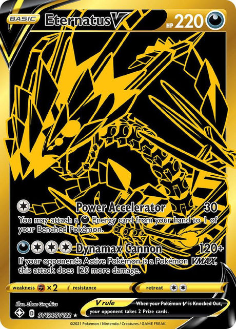 Eternatus V SV121/SV122 - Pokemon TCG Shining Fates: Shiny Vault card