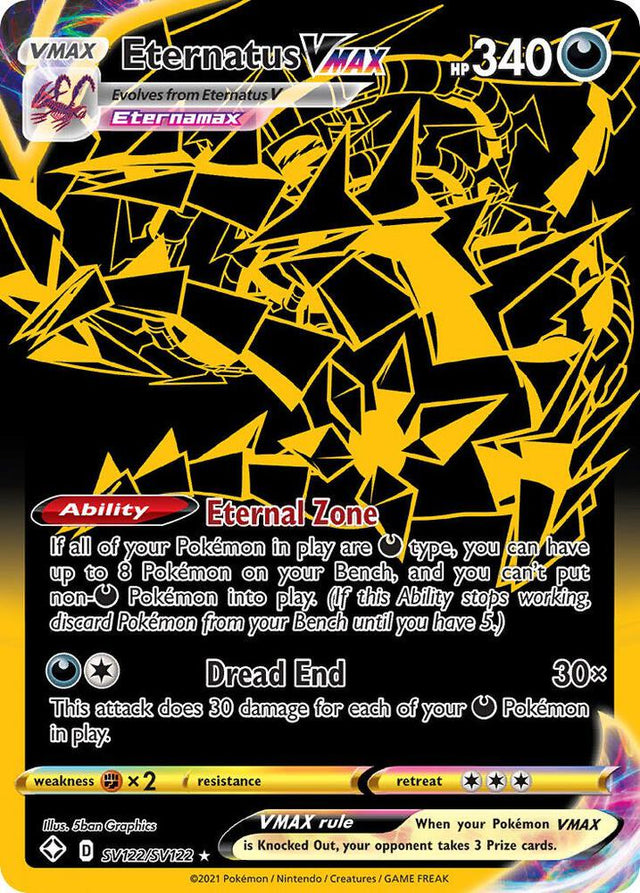 Eternatus VMAX SV122/SV122 - Pokemon TCG Shining Fates: Shiny Vault card