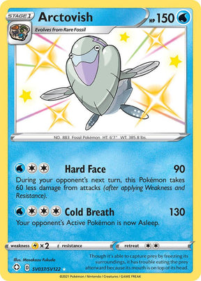 Arctovish SV037/SV122 - Pokemon TCG Shining Fates: Shiny Vault card
