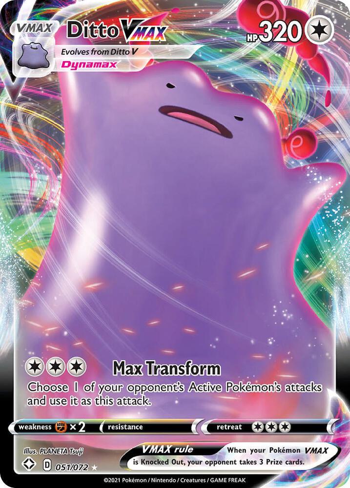 Ditto VMAX 051/072 - Pokemon TCG Shining Fates card