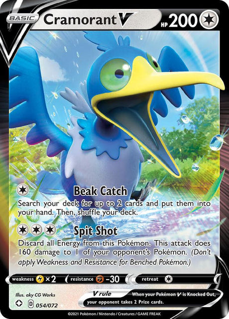 Cramorant V 054/072 - Pokemon TCG Shining Fates card