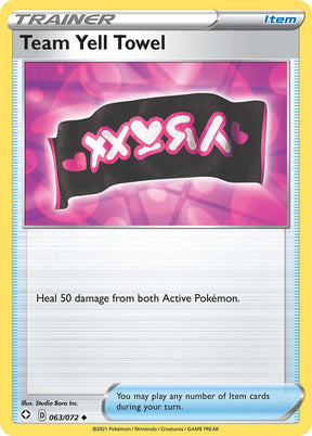 Team Yell Towel 063/072 - Pokemon TCG Shining Fates card