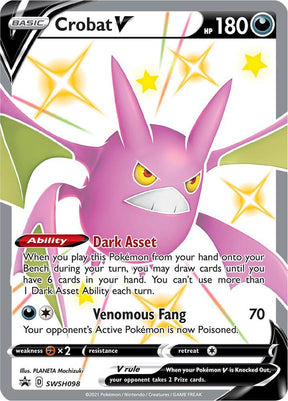 Crobat V SWSH098, Sword & Shield Promos, Holo, English Pokémon TCG card