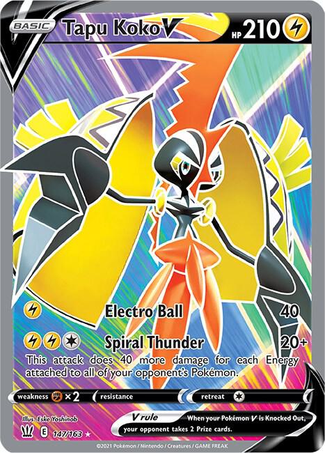 Tapu Koko V 147/163 - Pokemon TCG Battle Styles card