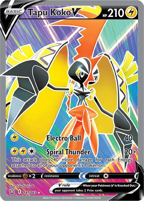 Tapu Koko V 147/163 - Pokemon TCG Battle Styles card