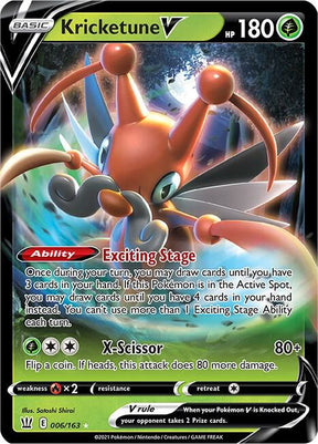 Kricketune V 006/163 - Pokemon TCG Battle Styles card