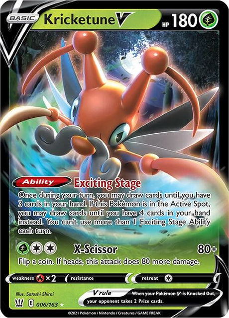 Kricketune V 006/163 - Pokemon TCG Battle Styles card