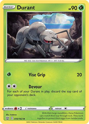 Durant 010/163 - Pokemon TCG Battle Styles card