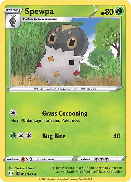 Spewpa 012/163 - Pokemon TCG Battle Styles card