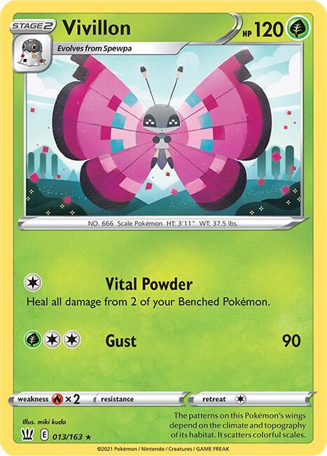 Vivillon 013/163 - Pokemon TCG Battle Styles card
