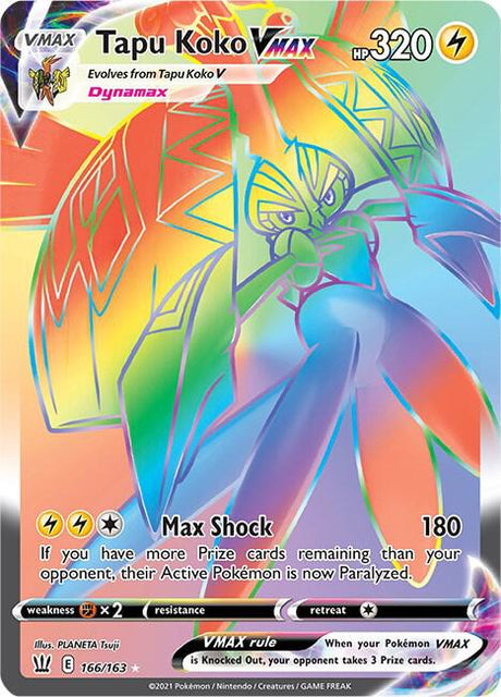 Tapu Koko VMAX 166/163 - Pokemon TCG Battle Styles card