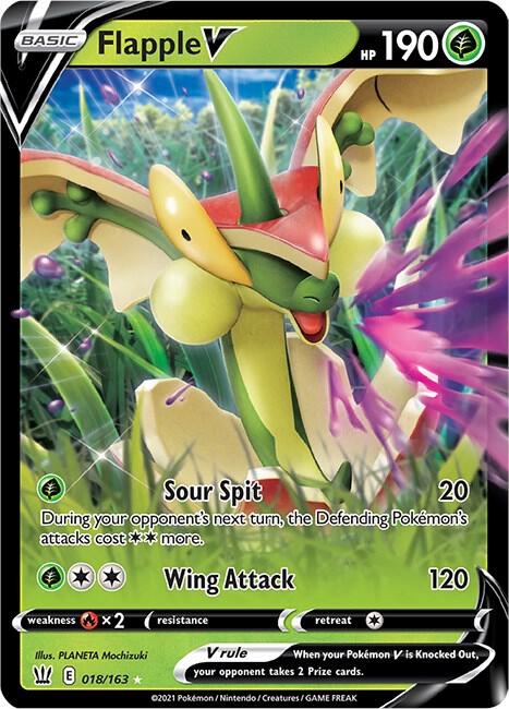 Flapple V 018/163 - Pokemon TCG Battle Styles card