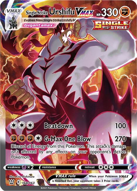 Single Strike Urshifu VMAX 168/163 - Pokemon TCG Battle Styles card