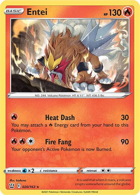 Entei 020/163 - Pokemon TCG Battle Styles card