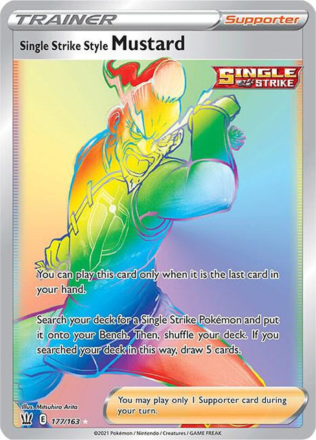 Single Strike Style Mustard 177/163 - Pokemon TCG Battle Styles card