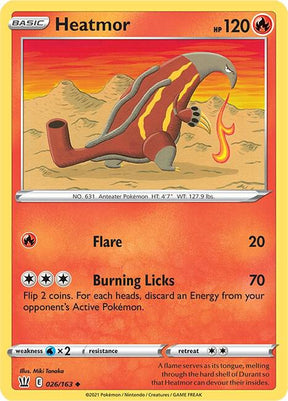 Heatmor 026/163 - Pokemon TCG Battle Styles card