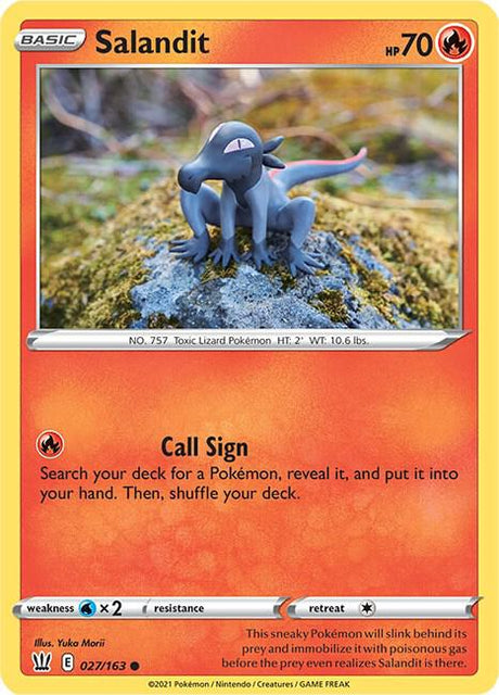 Salandit 027/163 - Pokemon TCG Battle Styles card