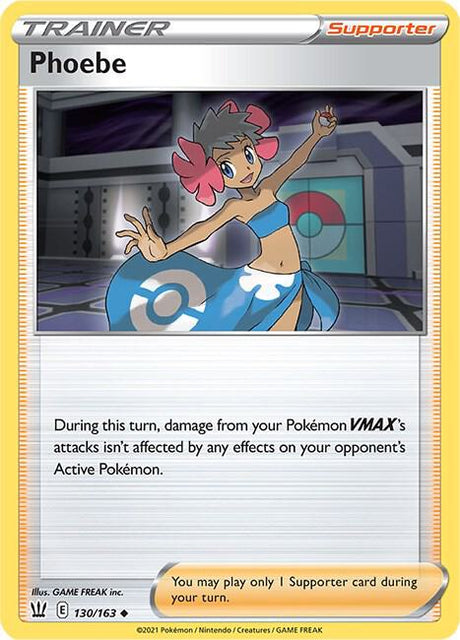 Phoebe 130/163 - Pokemon TCG Battle Styles card