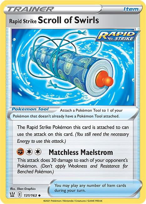 Rapid Strike Scroll of Swirls 131/163 - Pokemon TCG Battle Styles card