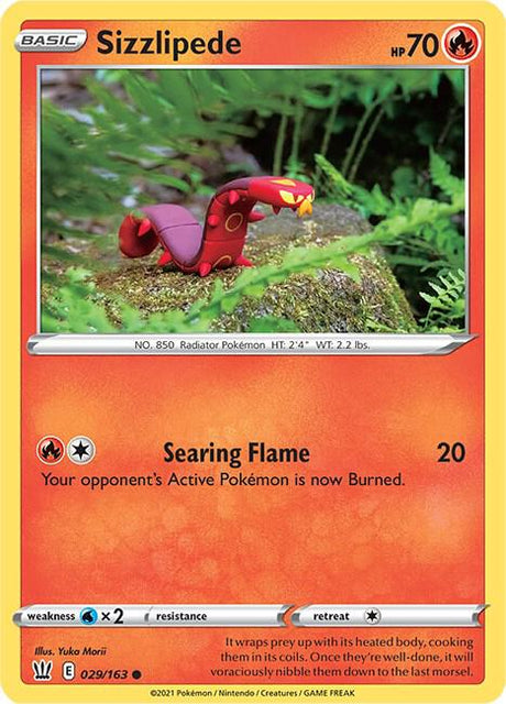 Sizzlipede 029/163 - Pokemon TCG Battle Styles card