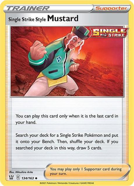 Single Strike Style Mustard 134/163 - Pokemon TCG Battle Styles card