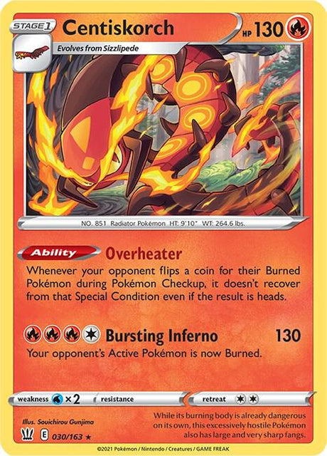 Centiskorch 030/163 - Pokemon TCG Battle Styles card