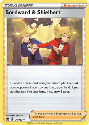 Sordward & Shielbert 135/163 - Pokemon TCG Battle Styles card