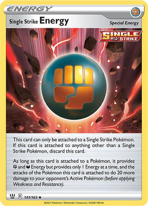Single Strike Energy 141/163 - Pokemon TCG Battle Styles card