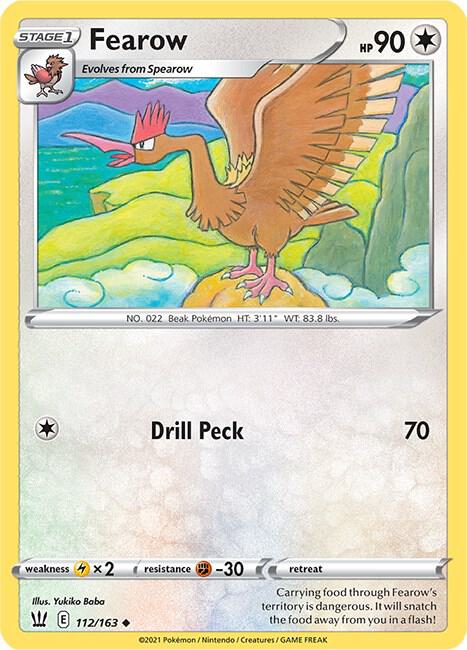 Fearow 112/163 - Pokemon TCG Battle Styles card