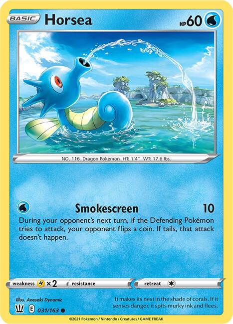 Horsea 031/163 - Pokemon TCG Battle Styles card