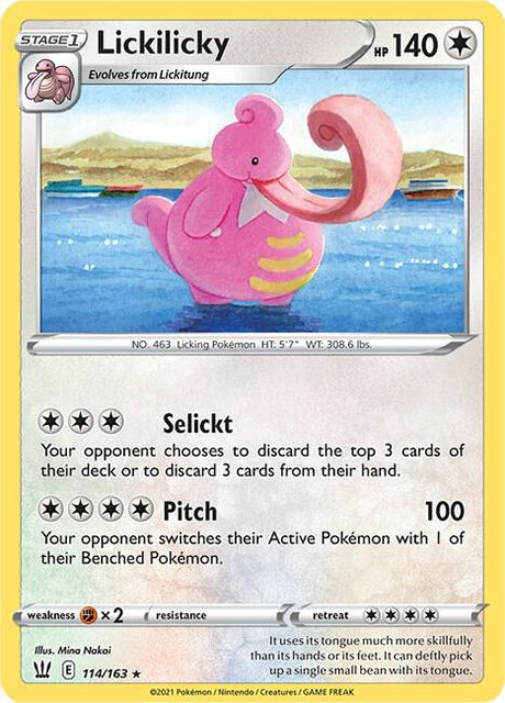 Lickilicky 114/163 - Pokemon TCG Battle Styles card
