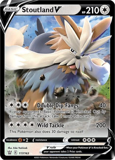 Stoutland V 117/163 - Pokemon TCG Battle Styles card