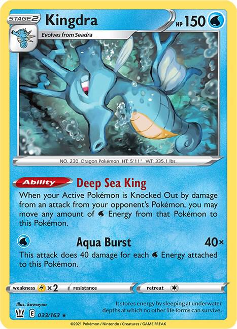 Kingdra 033/163 - Pokemon TCG Battle Styles card