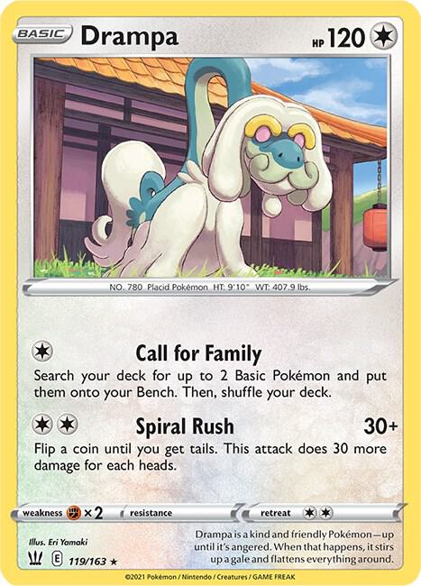 Drampa 119/163 - Pokemon TCG Battle Styles card