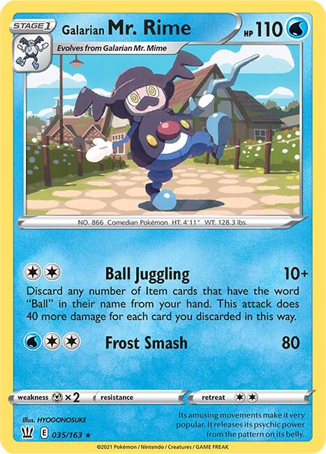 Galarian Mr. Rime 035/163 - Pokemon TCG Battle Styles card